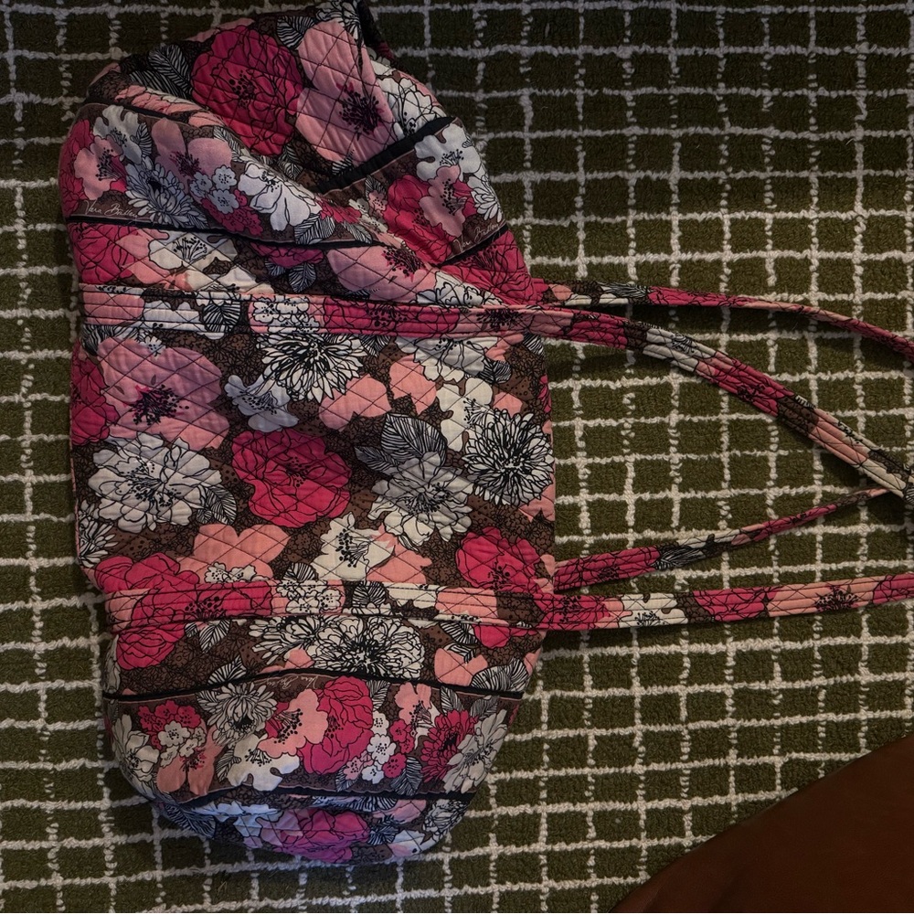Vera Bradley Pink and Brown Floral Bag